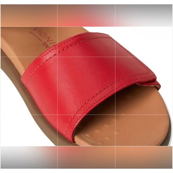 VIONIC Leather Awaken Recovery Supportive Adjustable Strap Sandals Flats Womens - Picture 6 of 13